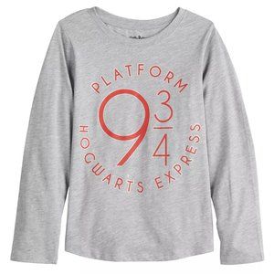 Girls Harry Potter Platform 9 3/4 Long-Sleeve Graphic Tee Size Small